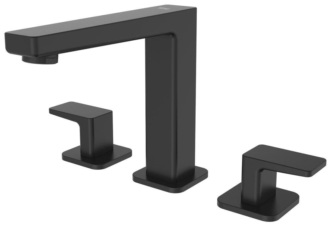Sapho TURSI tříprvková stojánková umyvadlová baterie bez výpusti, černá mat