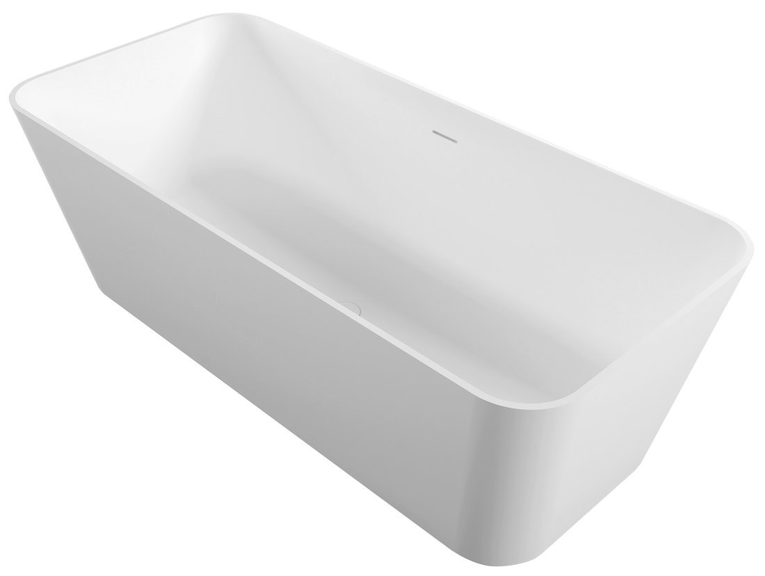 Polysan LEYLA volně stojící vana, solid surface 170x78x55cm, bílá mat