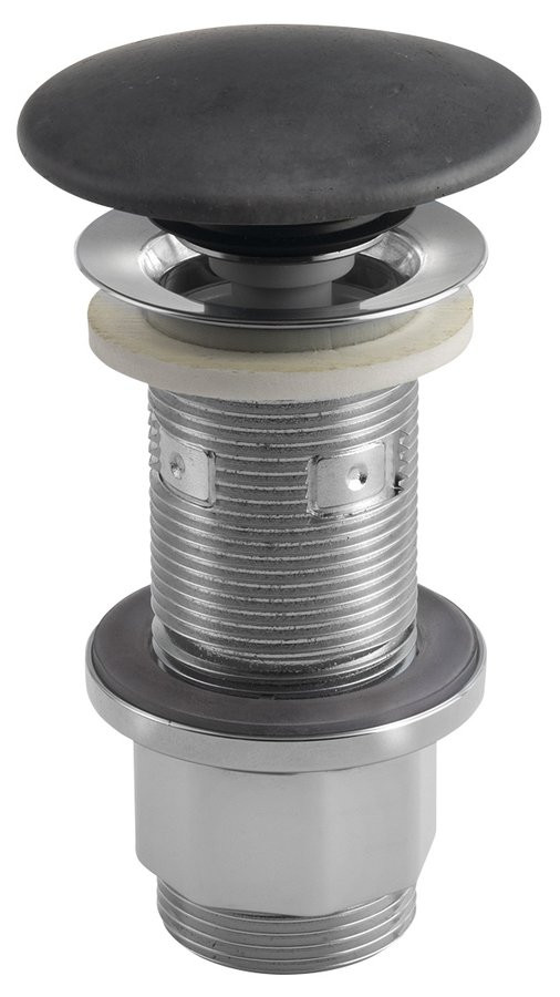 Sapho Umyvadlová výpust 5/4“, click-clack, betonová zátka, 10-80mm, antracit