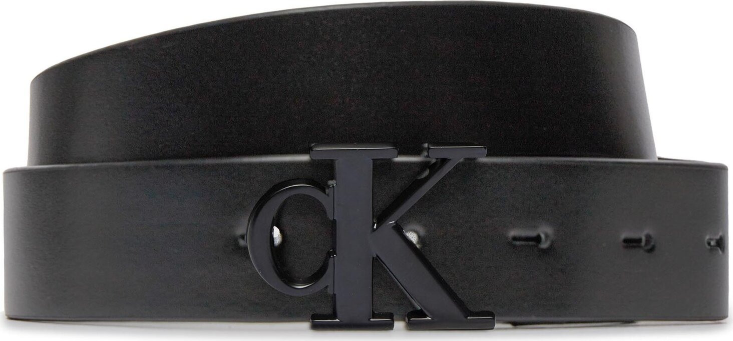 Dámský pásek Calvin Klein Jeans Round Mono Pl Rev Lthr Belt 30Mm K60K611489 Černá