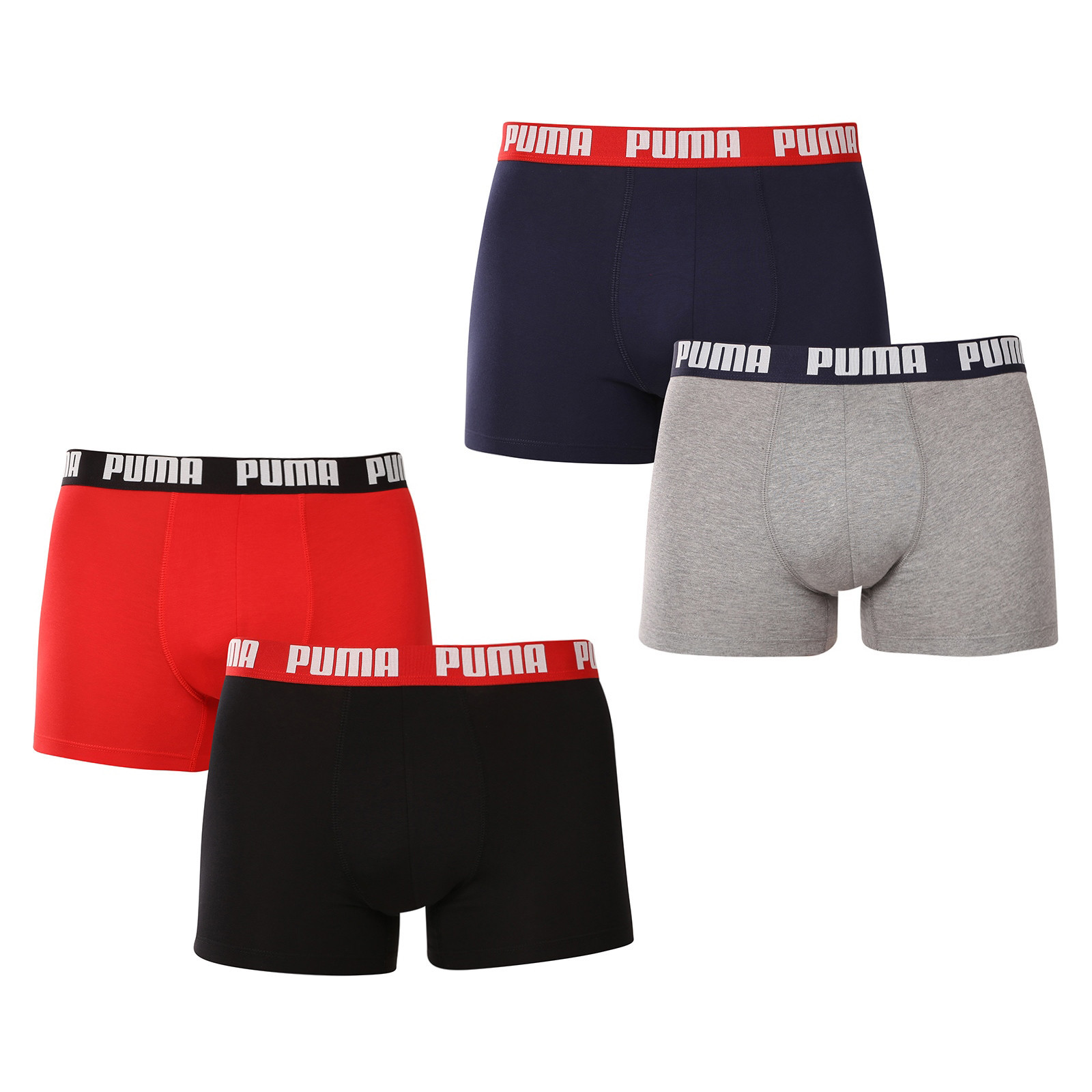 4PACK pánské boxerky Puma vícebarevné (701227791 003) XL, trenky / trenýrky