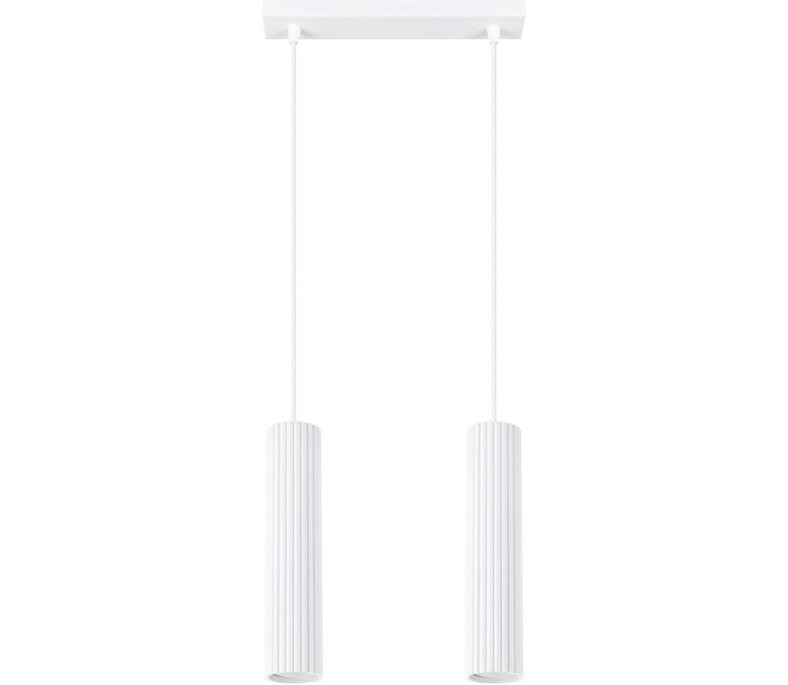 SL.1536 - Lustr na lanku KARBON 2xGU10/10W/230V bílá