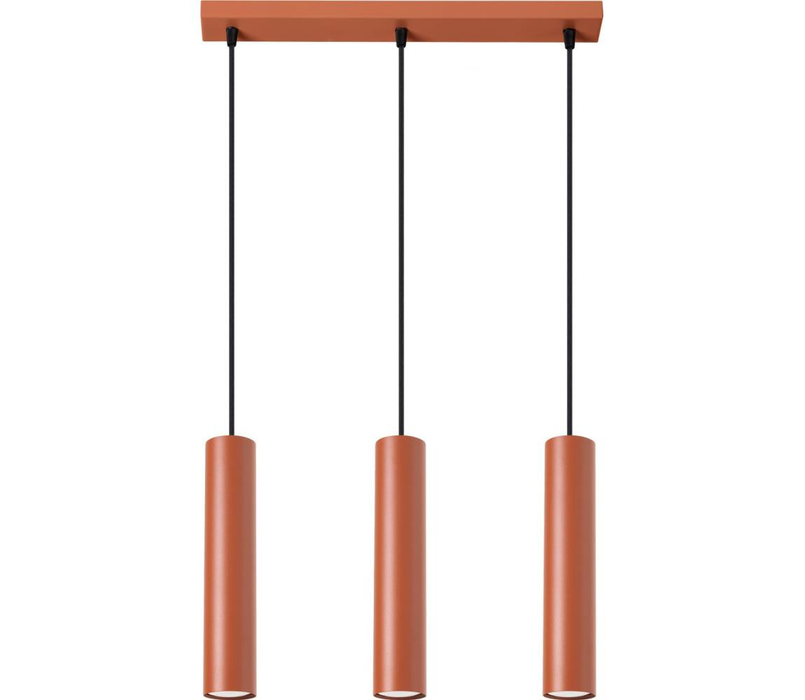 SL.1491 - Lustr na lanku LAGOS 3xGU10/10W/230V červená