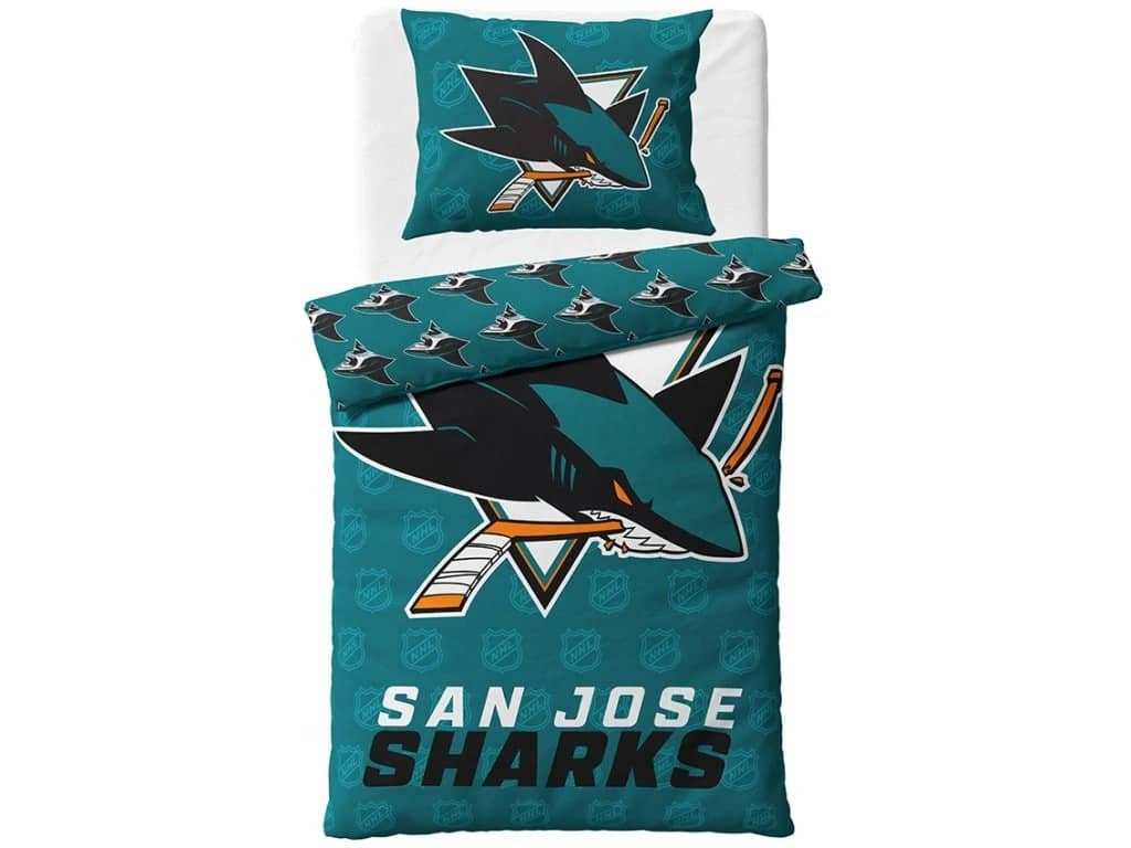 TipTrade Bavlněné povlečení 140x200 + 70x90 cm - NHL San Jose Sharks Shields