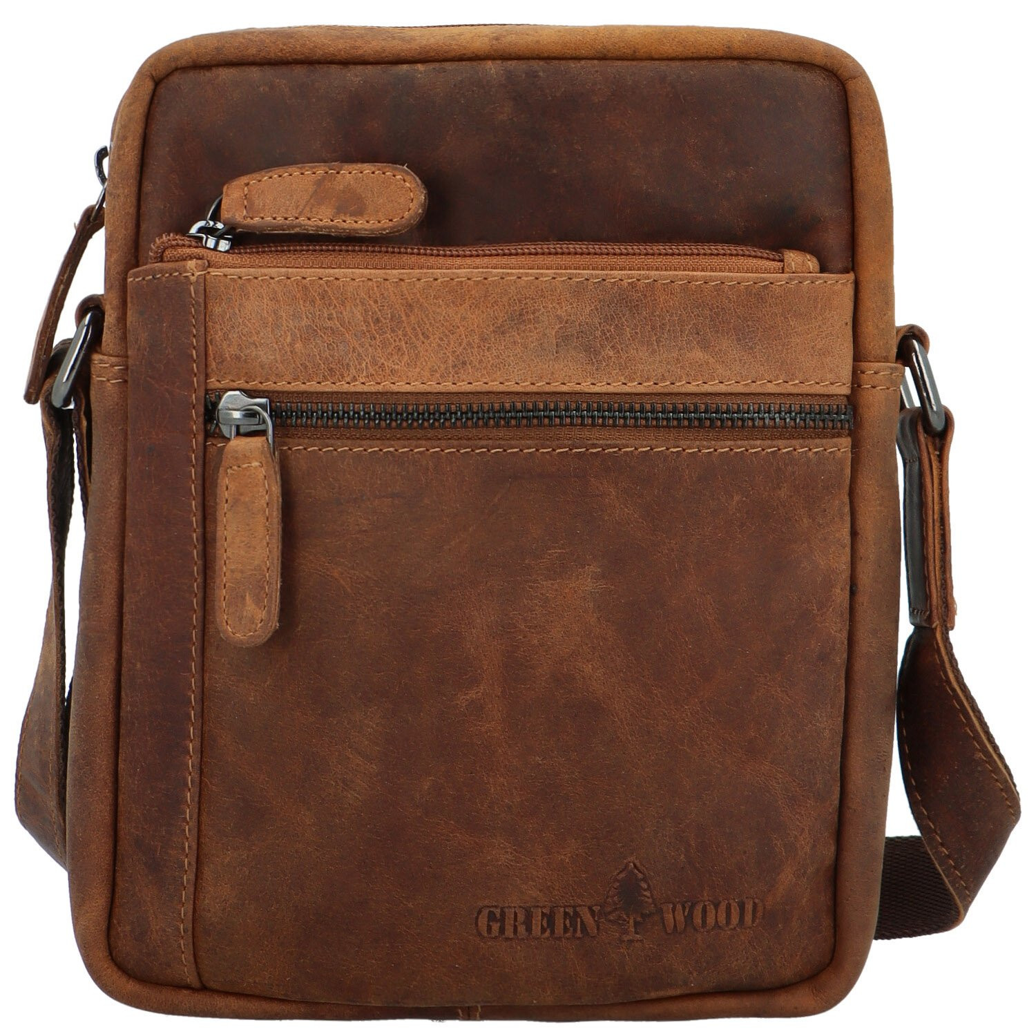 Kožená crossbody taška camel - GreenWood Mortes Camel