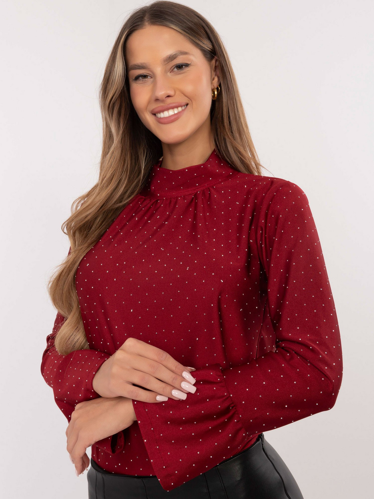 Blouse-MI-BZ-M6031.08P-burgundy