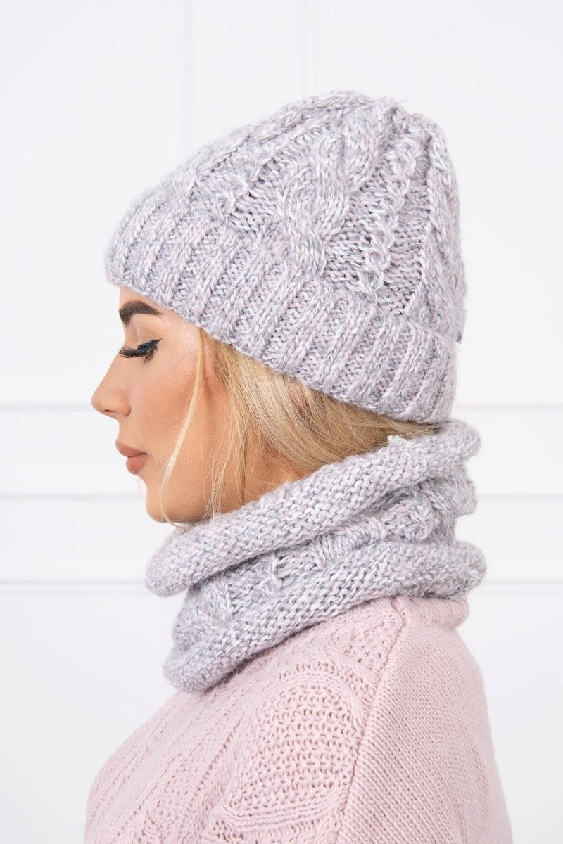 Dámská souprava K153 šedá+pudrová růžová