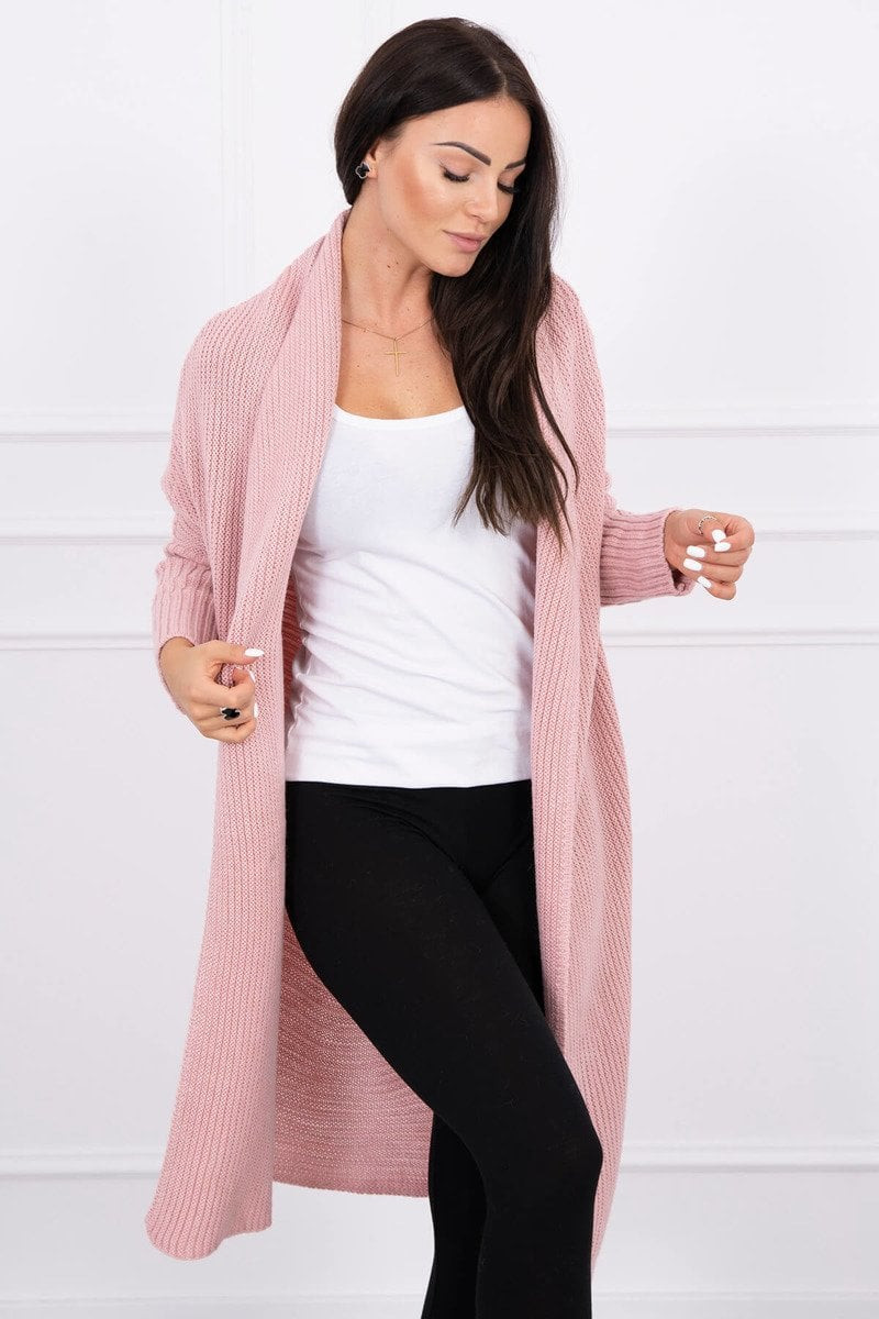 Svetr s netopýřím rukávem pudrově růžový