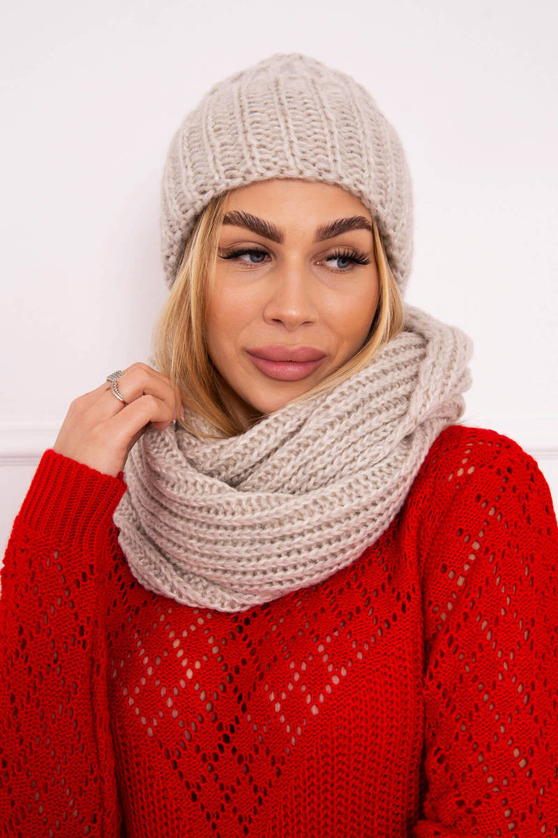 Dámská souprava se silnými žebry P100 béžová