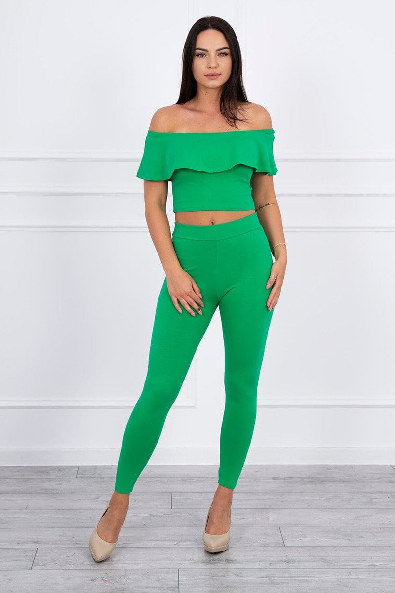 Set se zeleným volánkem