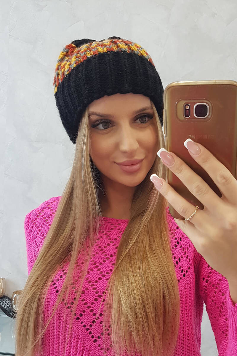 Dámská kšiltovka Iris K348 černá+hořčice