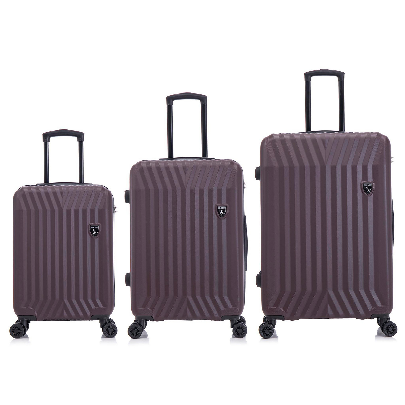 Semiline Unisex's 3-in-1 ABS Suitcases Set T5856-0