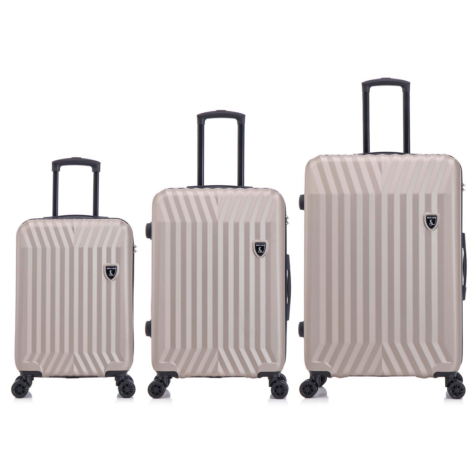 Semiline Unisex's 3-in-1 ABS Suitcases Set T5858-0