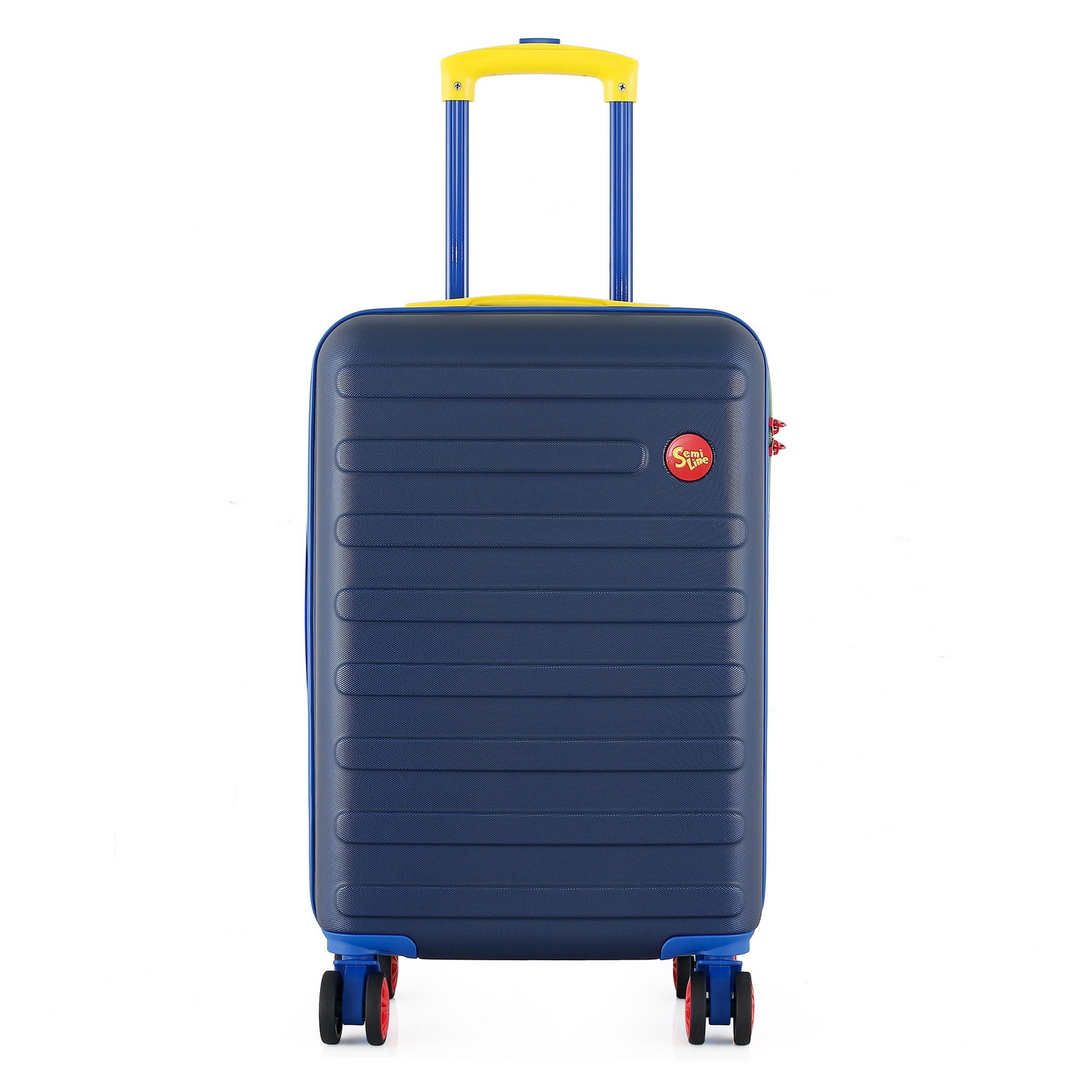 Semiline Unisex's ABS Suitcase T5847-1 Navy Blue 20 Inches