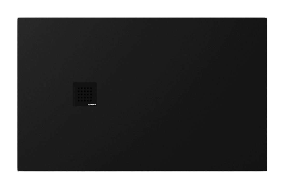 Polysan TRENECA vanička z litého mramoru s možností úpravy rozměru, 130x80cm, černá mat