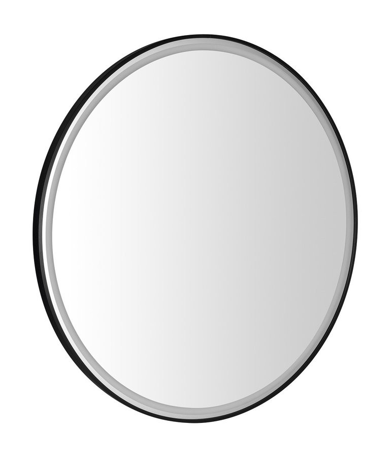 Sapho KADRIS kulaté zrcadlo s LED osvětlením ø 80cm, černá mat