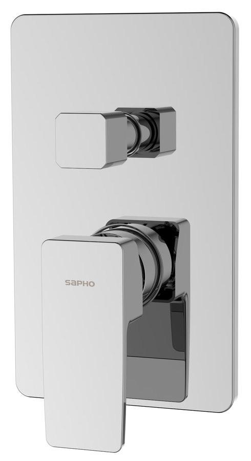 Sapho TURSI podomítková sprchová baterie, 2 výstupy, otočný přepínač, chrom