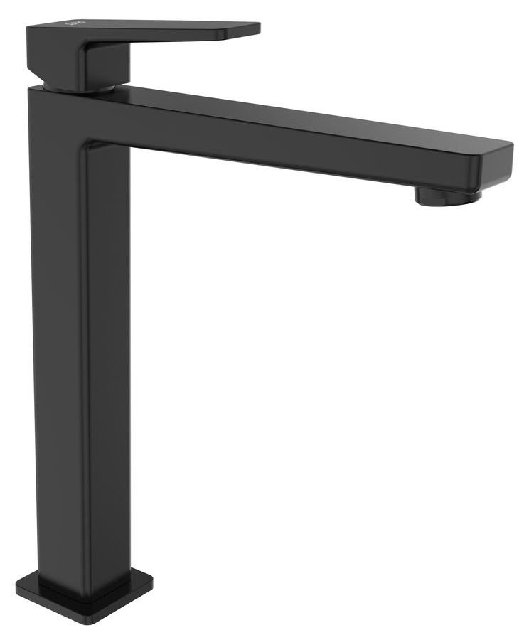 Sapho TURSI stojánková umyvadlová baterie vysoká bez výpusti, prodloužená hubice, černá mat