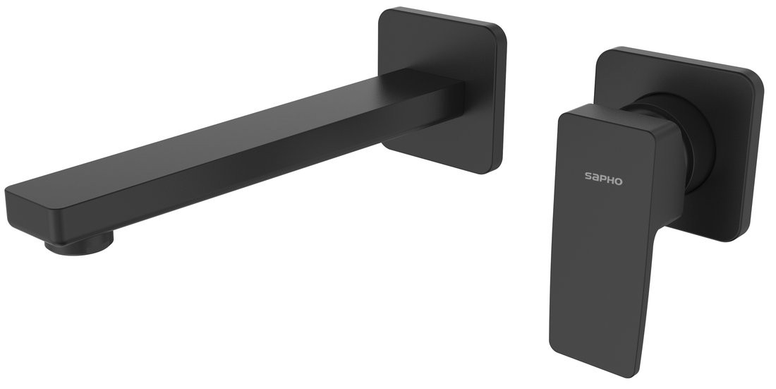 Sapho TURSI podomítková dvouprvková umyvadlová baterie, černá mat
