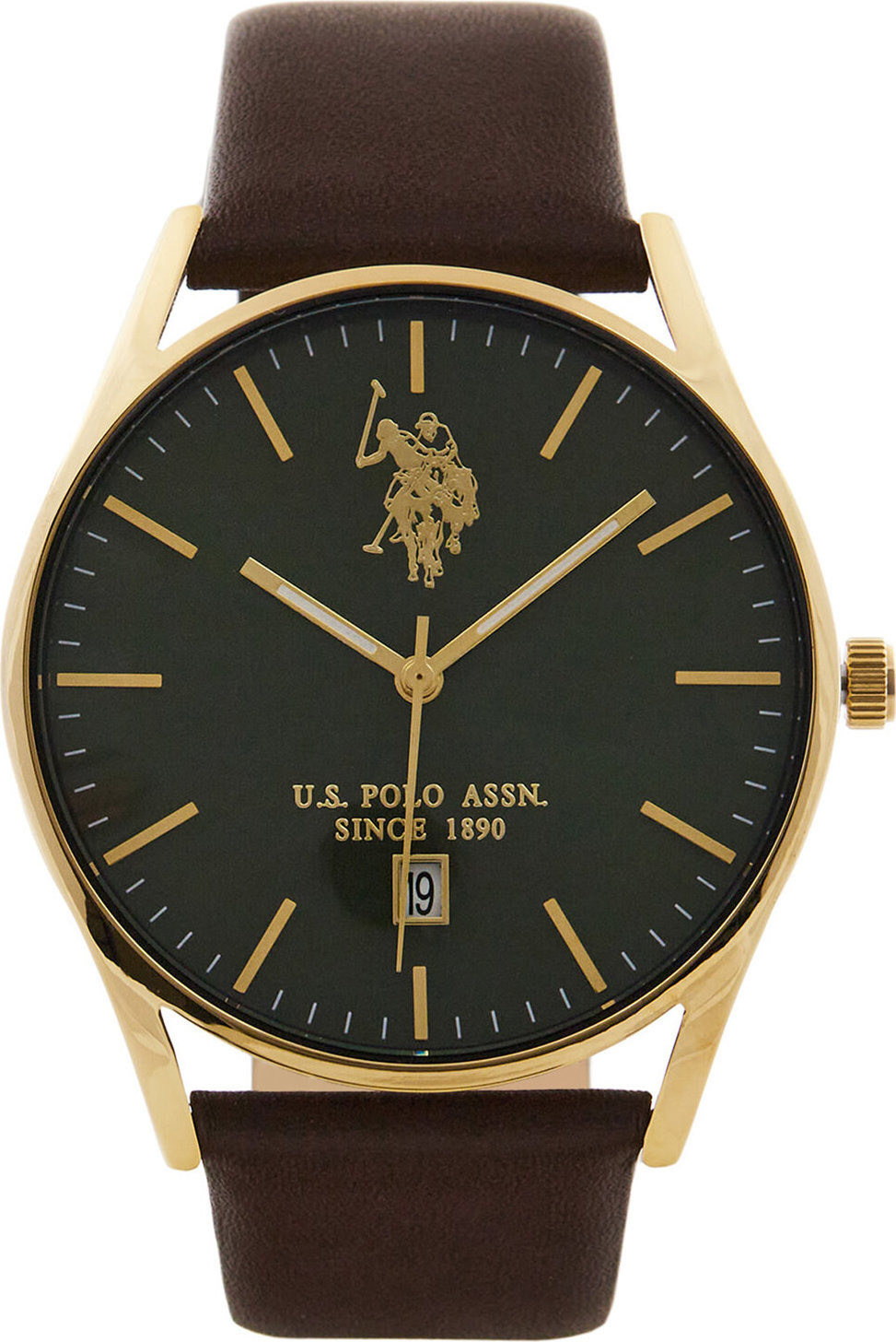 Hodinky U.S. Polo Assn. Colin USP7242YG Hnědá