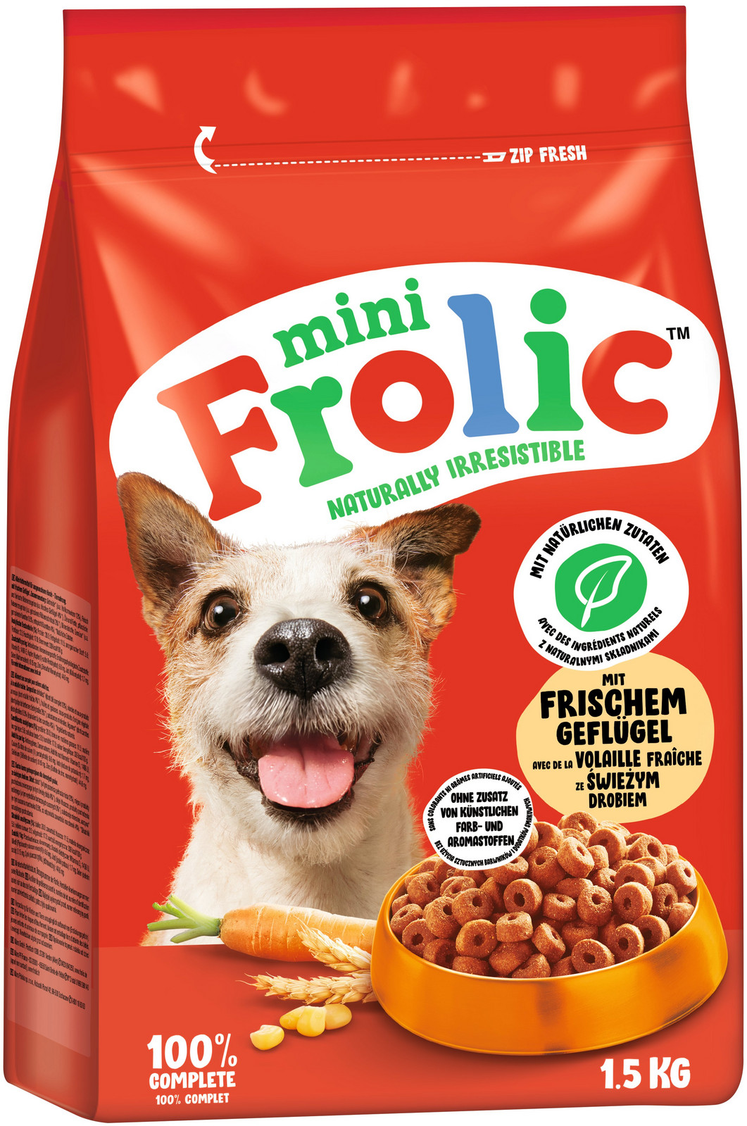 Frolic Mini Sáček Drůbež 1,5 kg