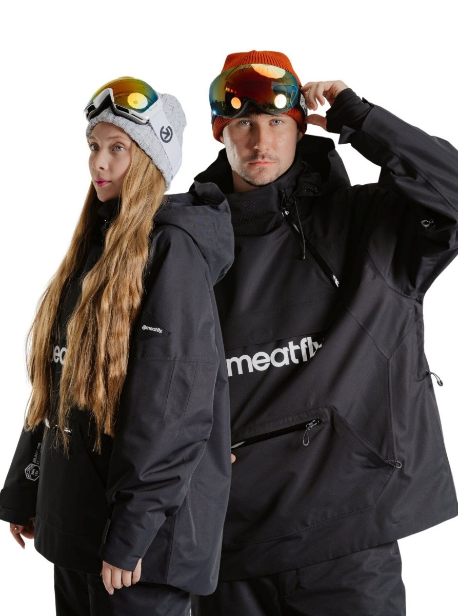 Unisex snb & ski bunda meatfly maddie černá s