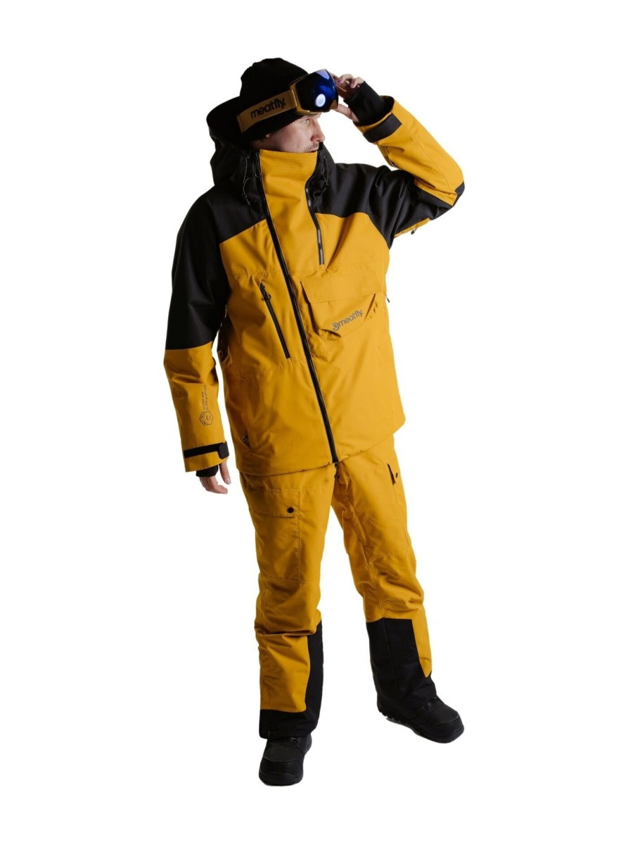 Pánská snb & ski bunda meatfly blake žlutohnědá s