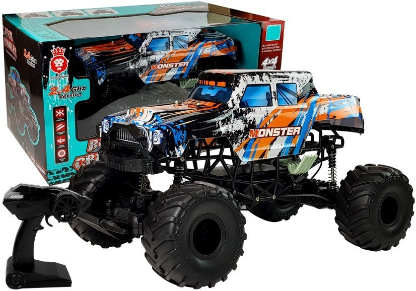 mamido Auto na dálkové ovládání RC Monster 4x4 oranžové
