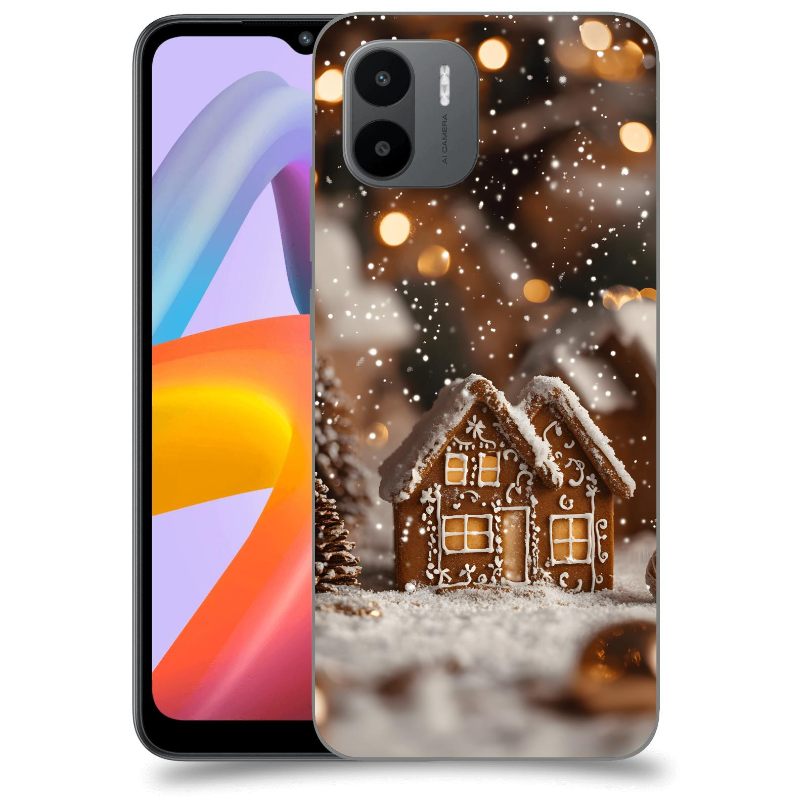 ACOVER Kryt na mobil Xiaomi Redmi A2+ - Perníková chaloupka