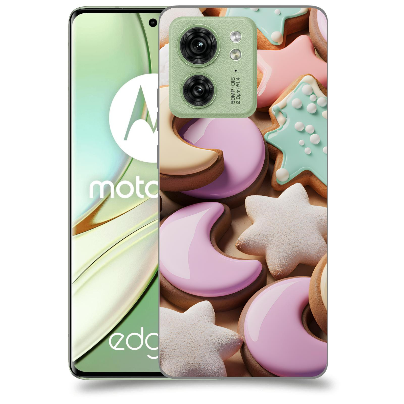 ACOVER Kryt na mobil Motorola EDGE 40 5G - Vánoční cukroví