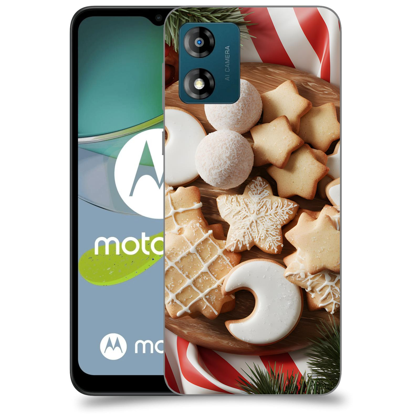 ACOVER Kryt na mobil Motorola Moto E13 - Vánoční cukroví 2