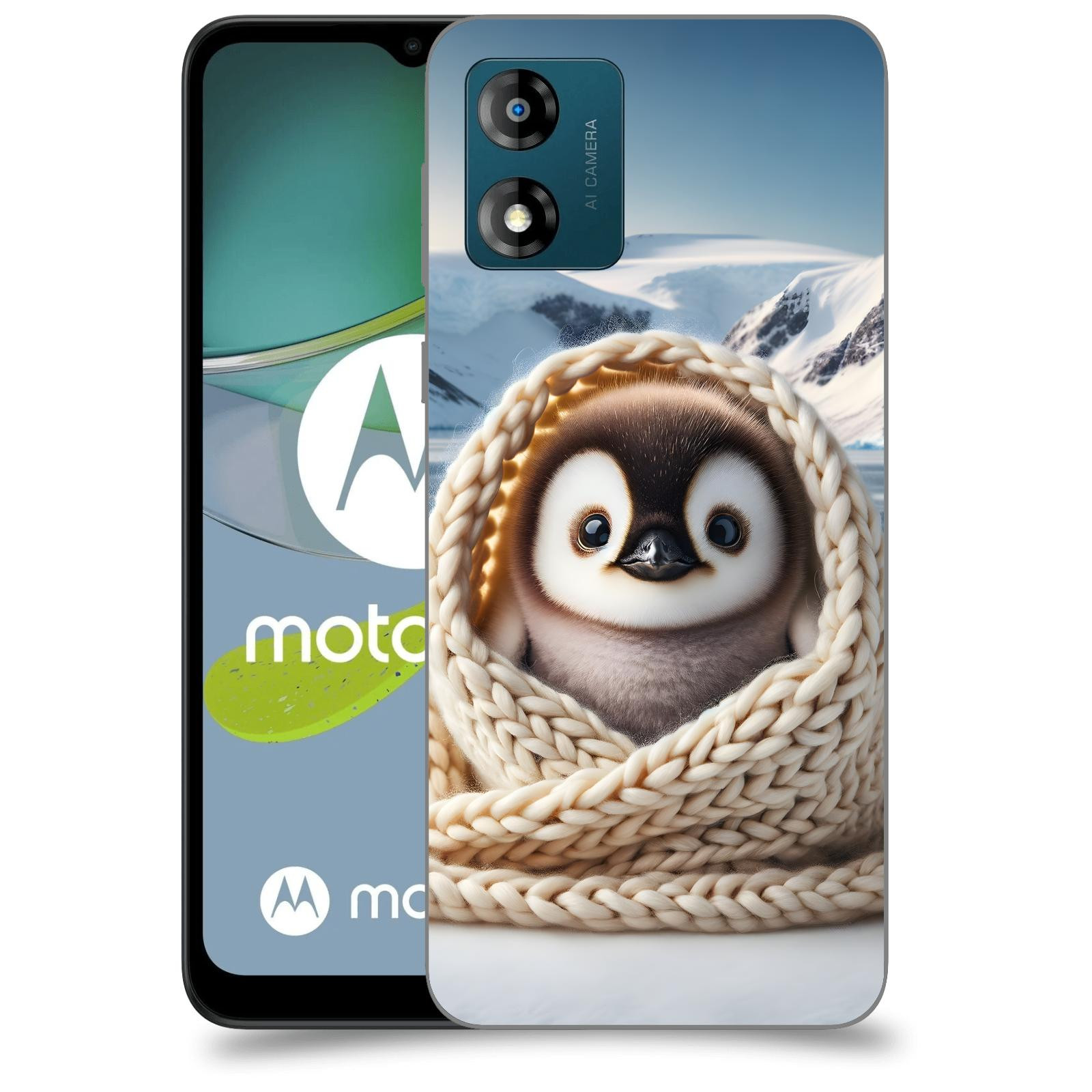 ACOVER Kryt na mobil Motorola Moto E13 - Tučňák