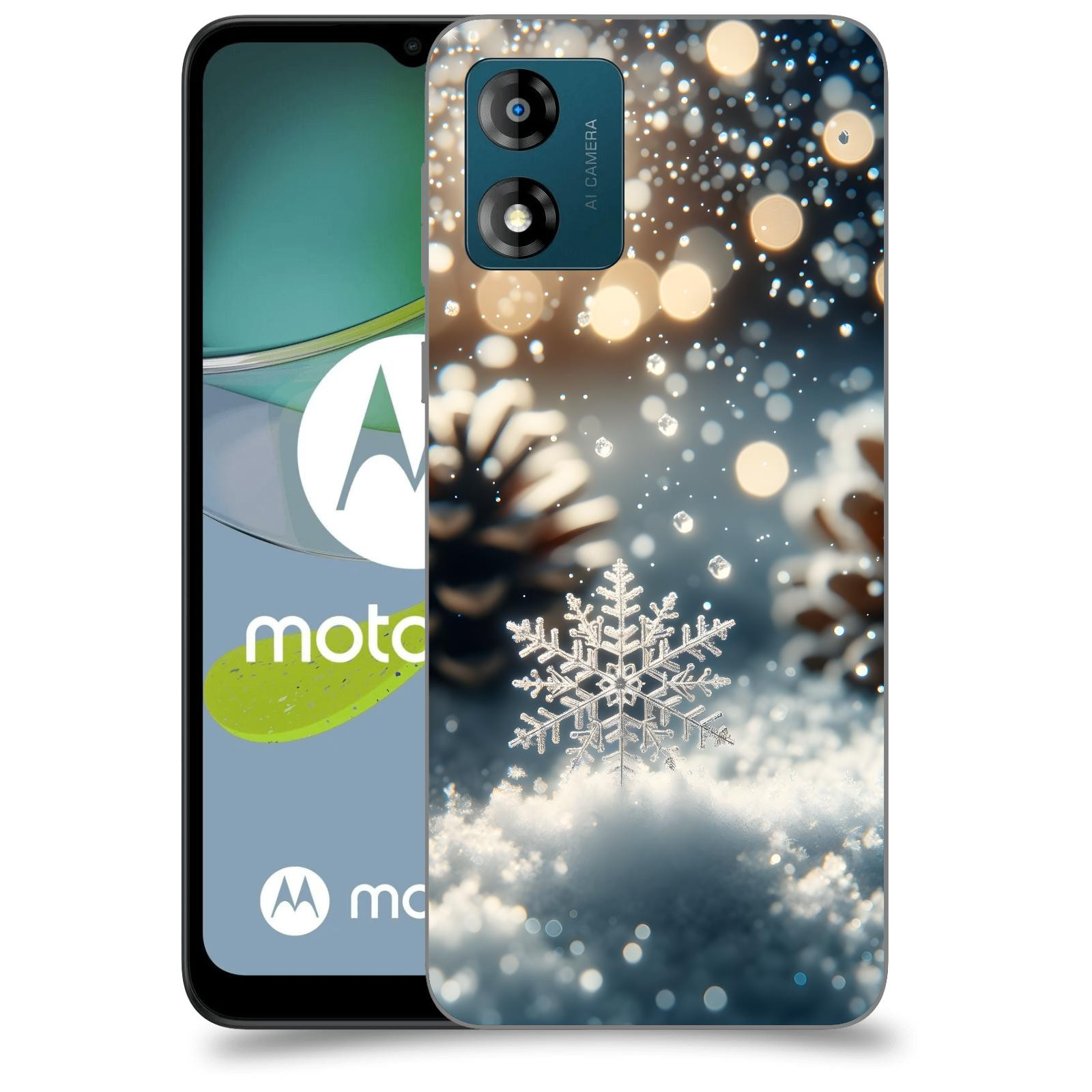 ACOVER Kryt na mobil Motorola Moto E13 - Vločka