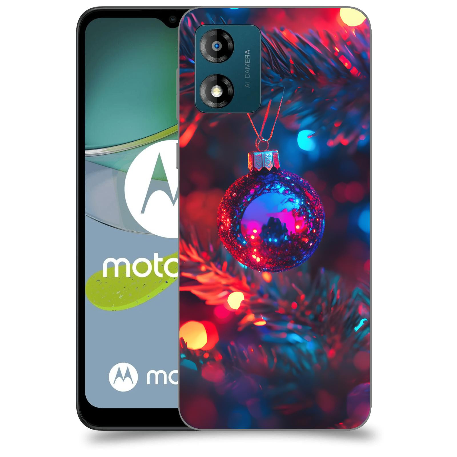 ACOVER Kryt na mobil Motorola Moto E13 - Vánoční ozdoba