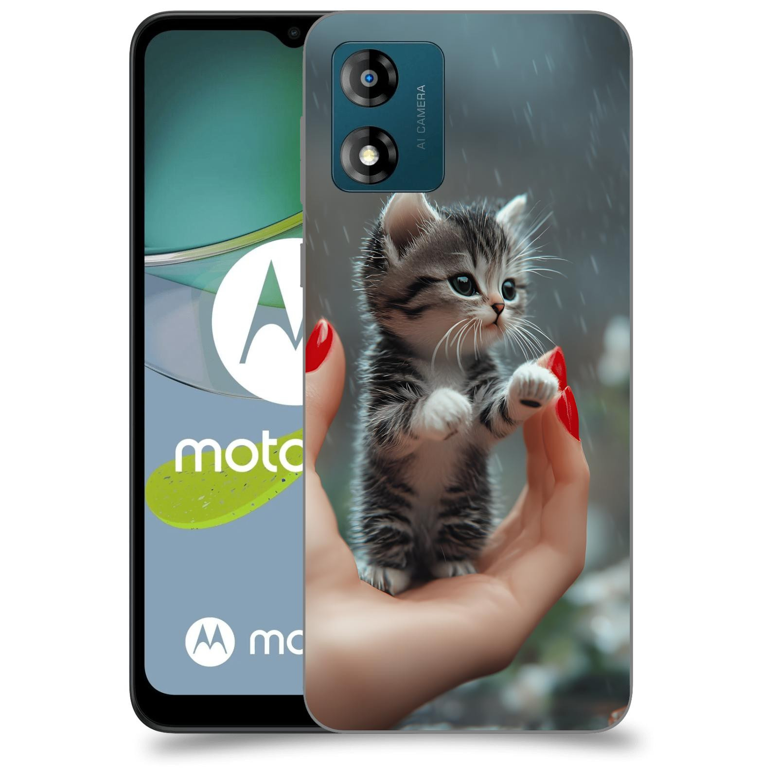 ACOVER Kryt na mobil Motorola Moto E13 - Koťátko