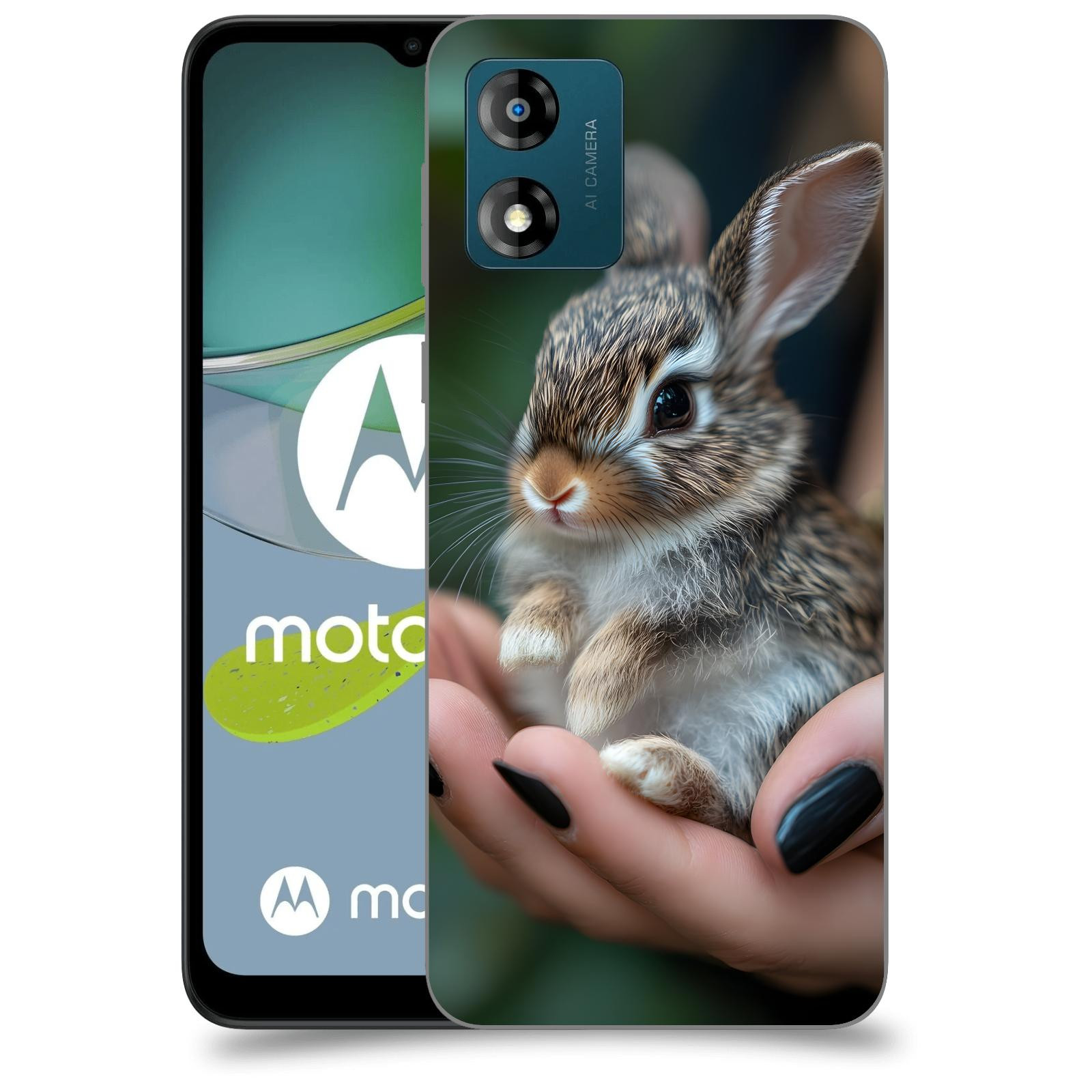 ACOVER Kryt na mobil Motorola Moto E13 - Králíček