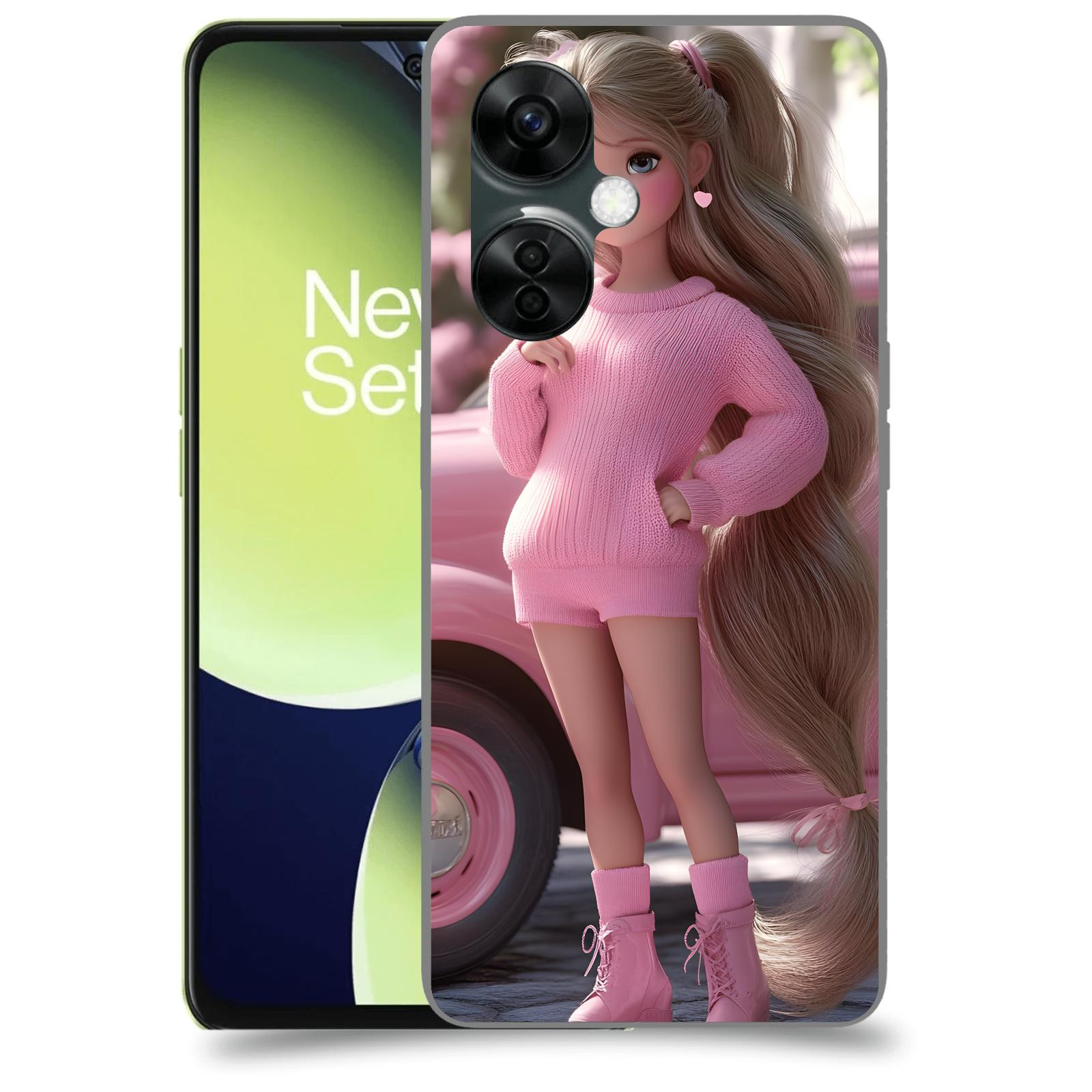 ACOVER Kryt na mobil OnePlus Nord CE 3 Lite 5G - Girl with pink car