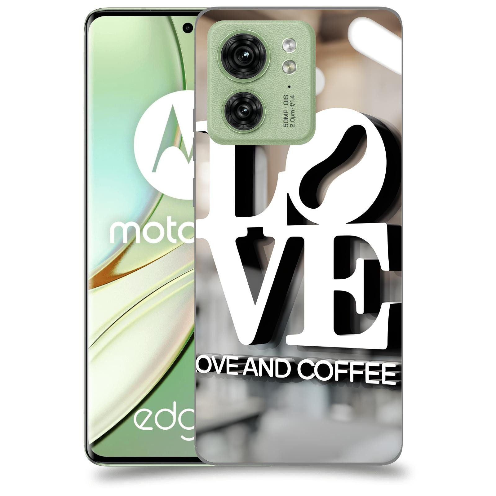 ACOVER Kryt na mobil Motorola EDGE 40 5G - Love  & Coffee