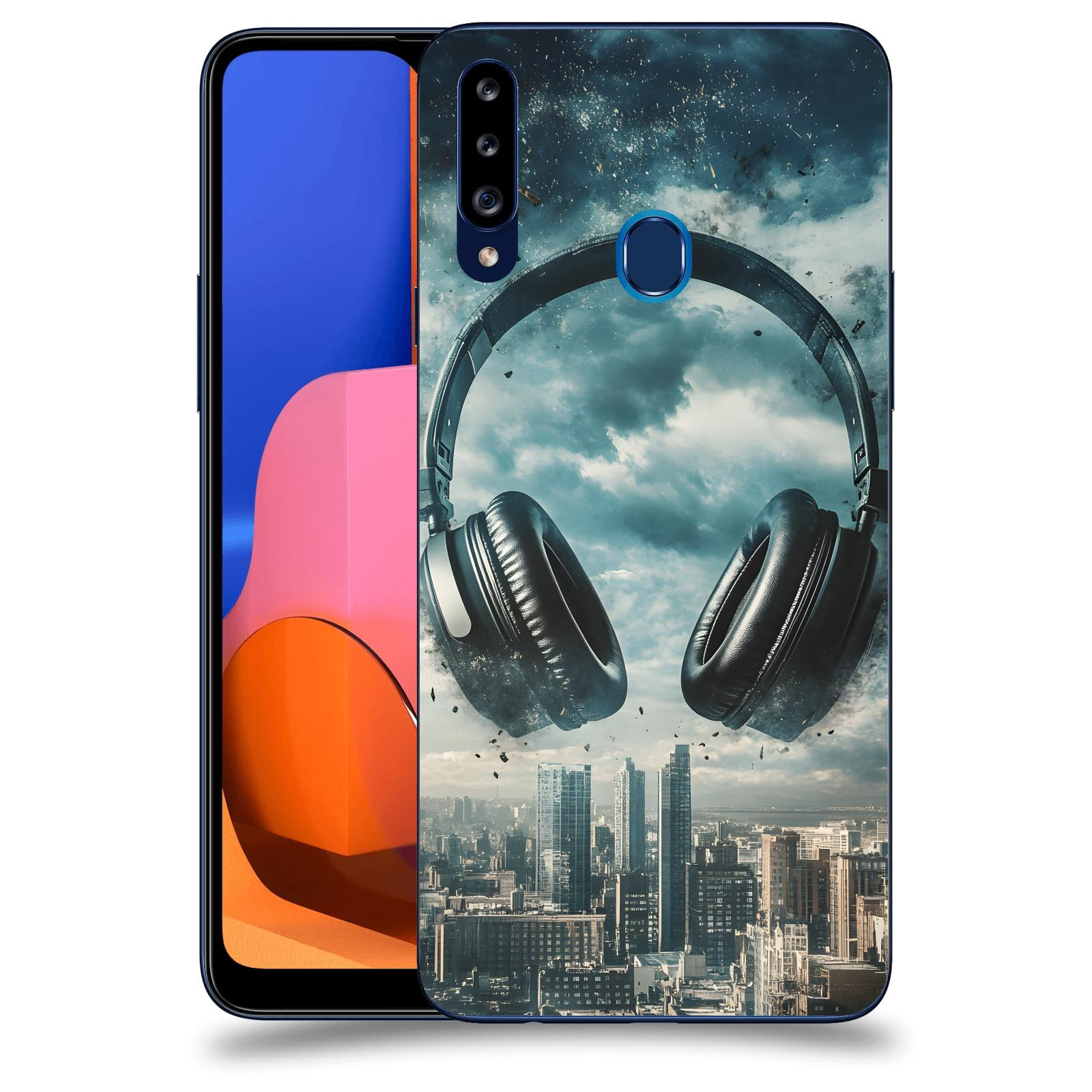 ACOVER Kryt na mobil Samsung Galaxy A20s - Sluchátka