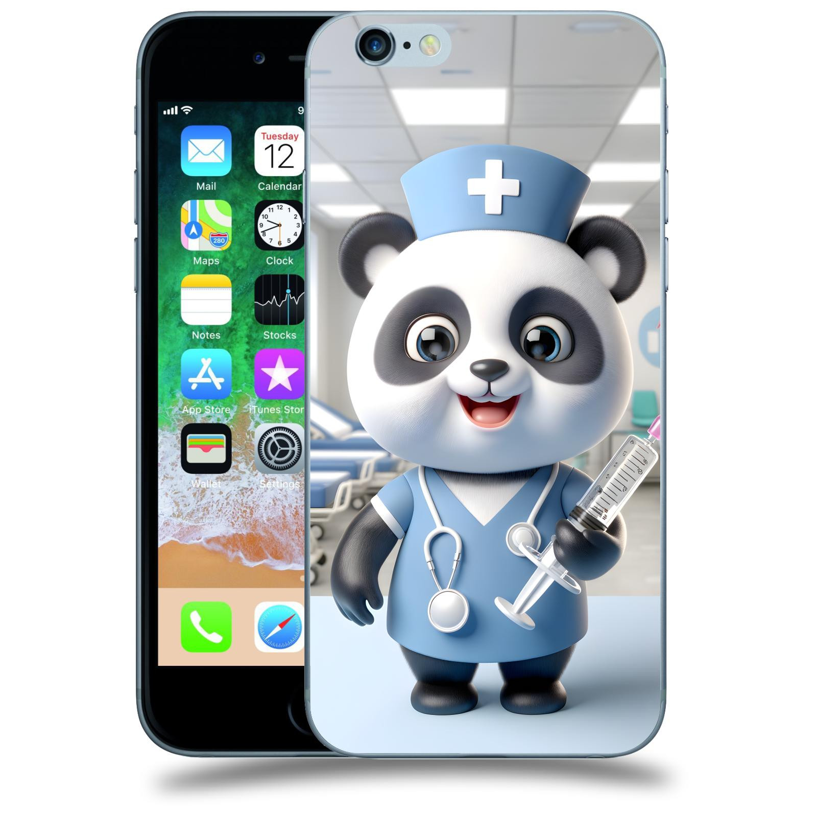 ACOVER Kryt na mobil Apple iPhone 6/6S - Panda doktor 2