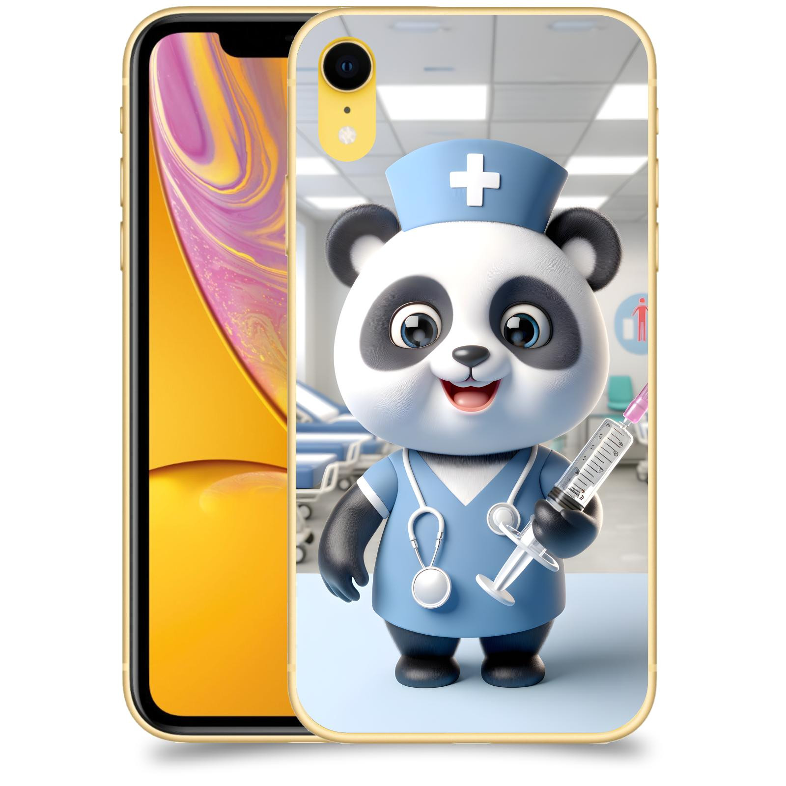 ACOVER Kryt na mobil Apple iPhone XR - Panda doktor 2