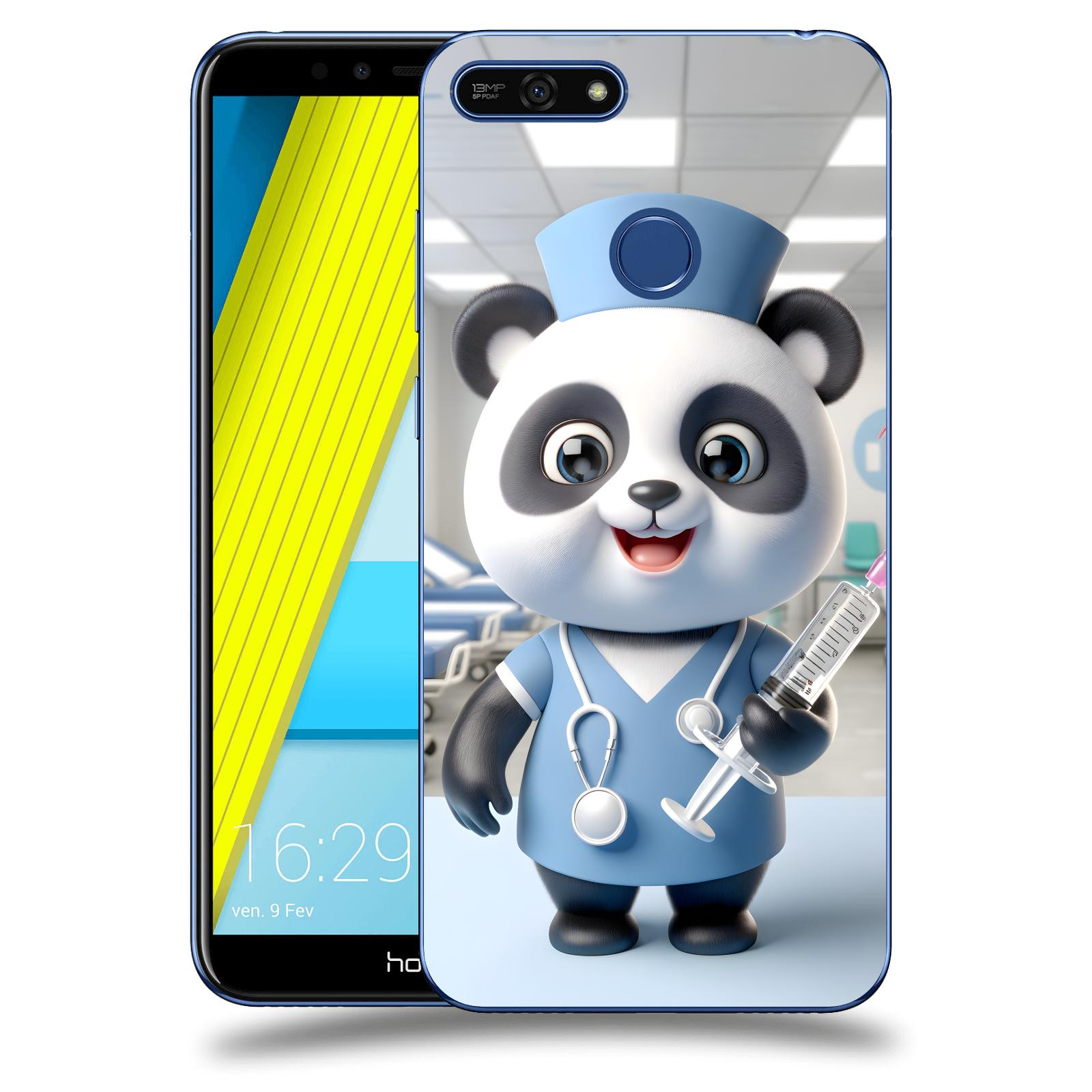 ACOVER Kryt na mobil Honor 7A - Panda doktor 2