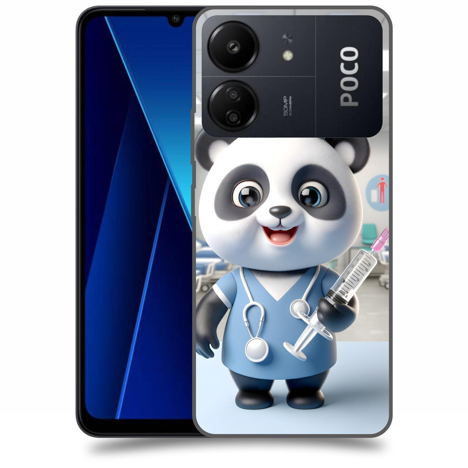 ACOVER Kryt na mobil Poco C65 - Panda doktor 2