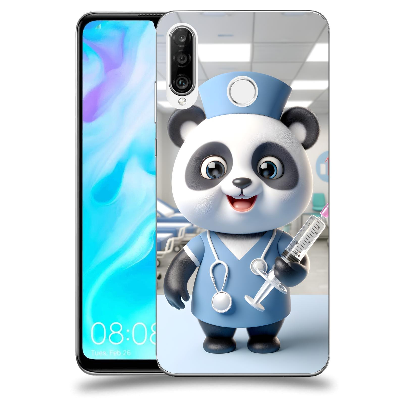 ACOVER Kryt na mobil Huawei P30 Lite - Panda doktor 2