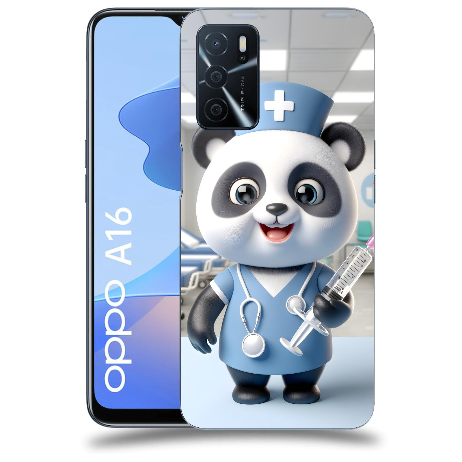 ACOVER Kryt na mobil OPPO A16 - Panda doktor 2