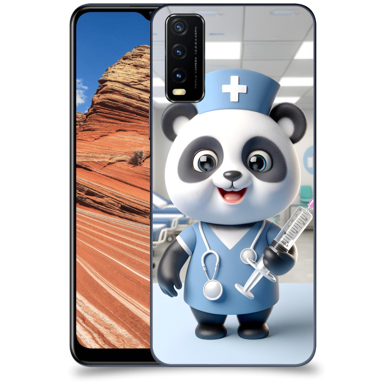ACOVER Kryt na mobil Vivo Y20s - Panda doktor 2