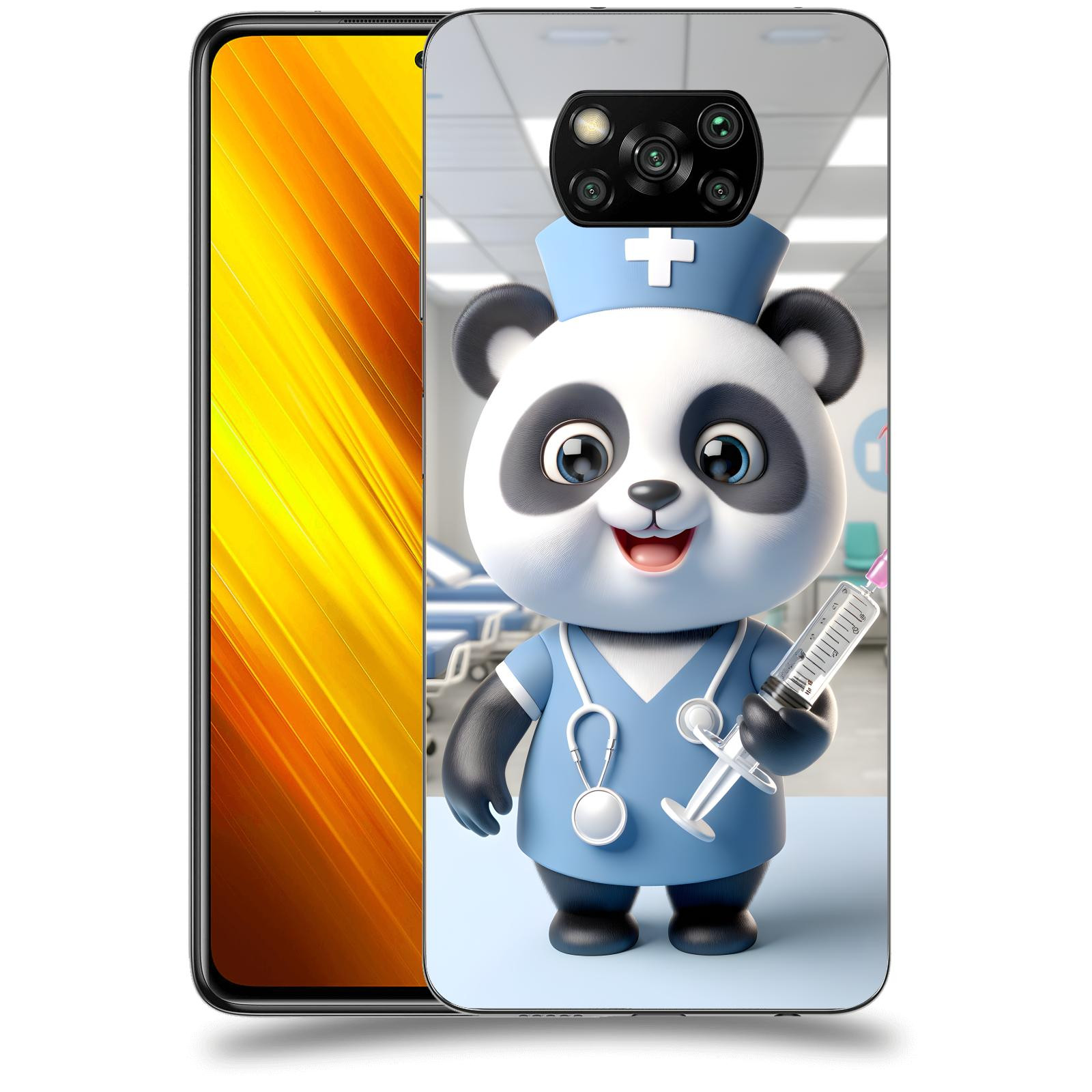 ACOVER Kryt na mobil Xiaomi Poco X3 - Panda doktor 2