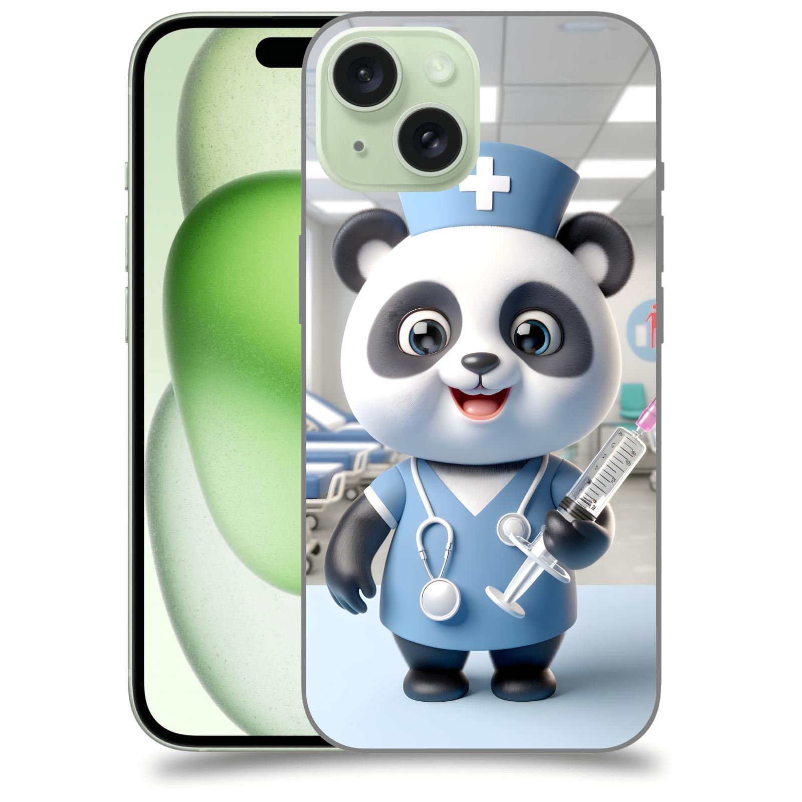 ACOVER Kryt na mobil Apple iPhone 15 - Panda doktor 2