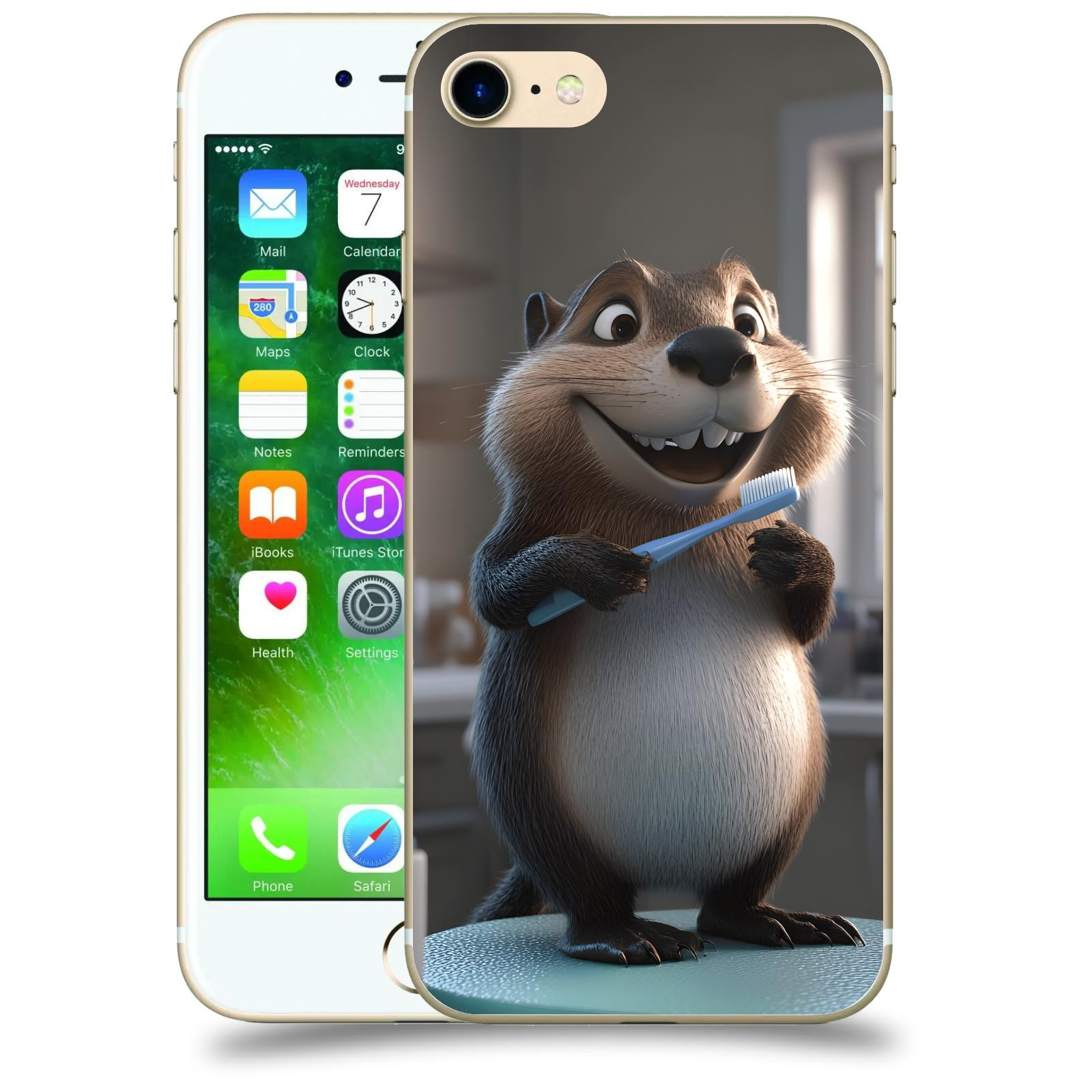 ACOVER Kryt na mobil Apple iPhone 7 - Bobr zubař