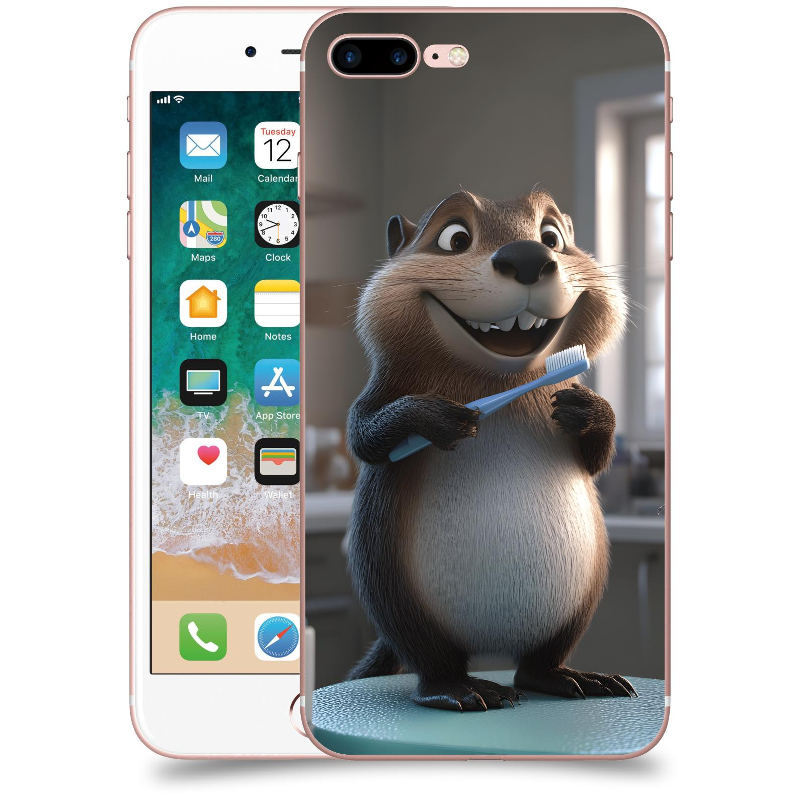 ACOVER Kryt na mobil Apple iPhone 7 Plus - Bobr zubař